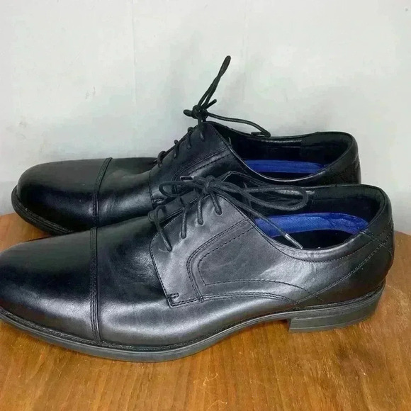 Florsheim Comfortech Ortholite Men's Black Lace Up Oxfords Size 12 - Picture 3 of 9